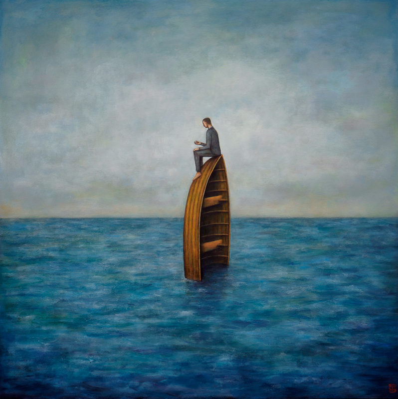 Duy Huynh painting - Contemplating the Difference Between Patience and Waiting