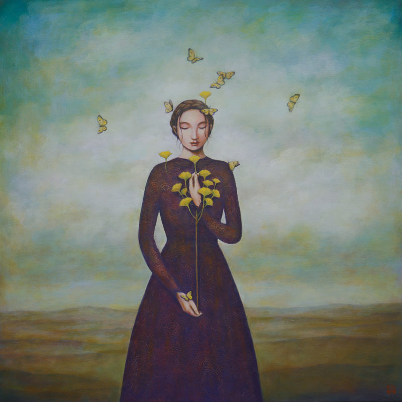 Duy Huynh painting - Grafting Gold Leaves and Silver Linings