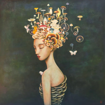 Duy Huynh painting - Actually I'm a Fungirl