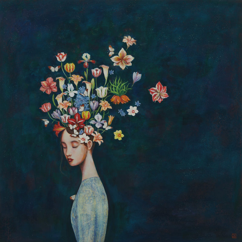 Duy Huynh painting - Bulbs in Bloom